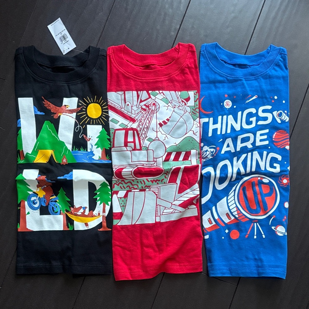 Old Navy Kids Long Sleeve Tees - Black, Red, Blue